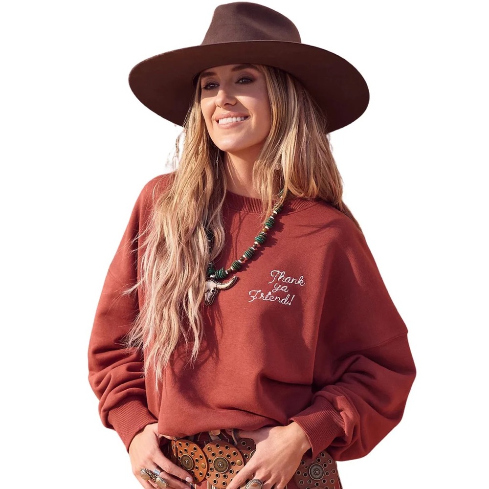 Wrangler x Lainey Wilson Rust Sweatshirt